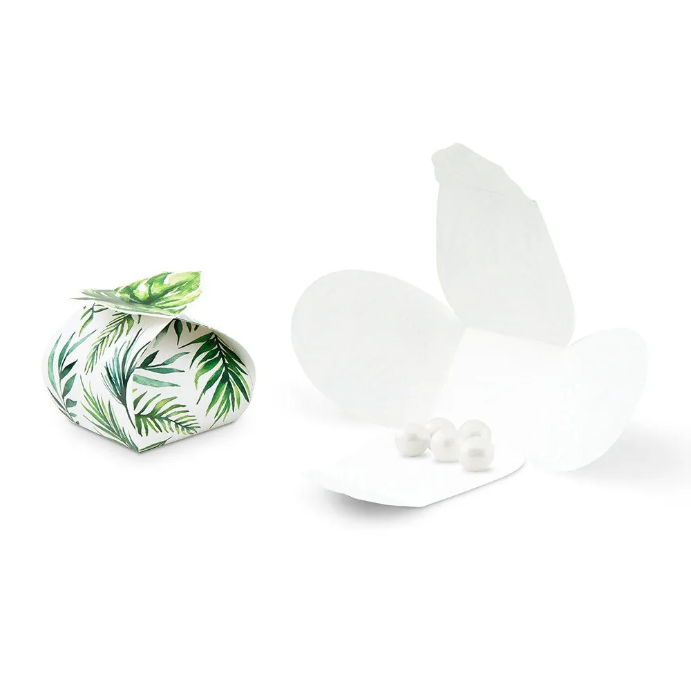 Mini Tropical Palm Leaf Favor Boxes 10ct