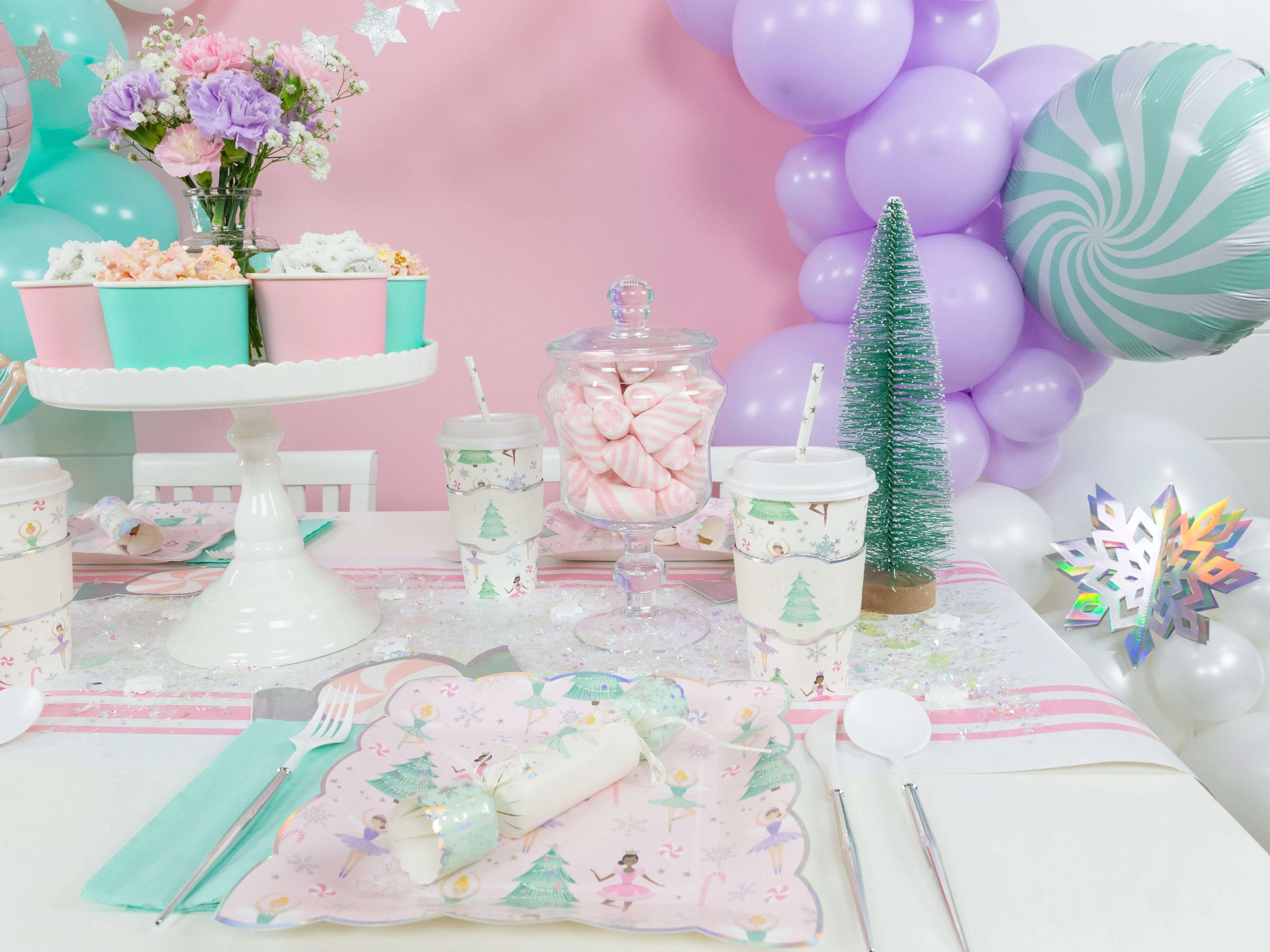 Mint Green Swirly Lollipop Foil Balloon 14in