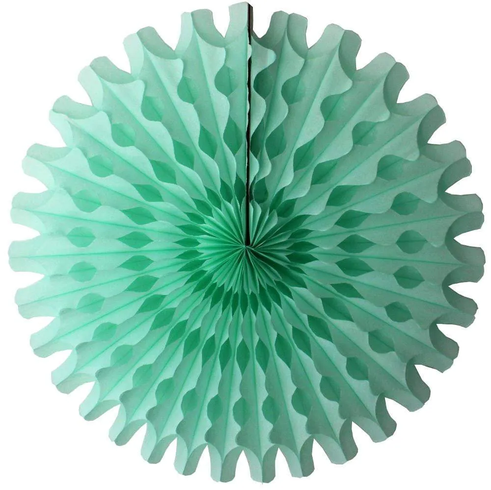 Mint Tissue Paper Fan 18