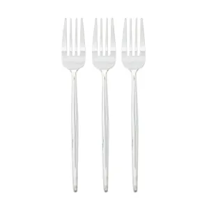 Modern Silver Plastic Forks 20ct