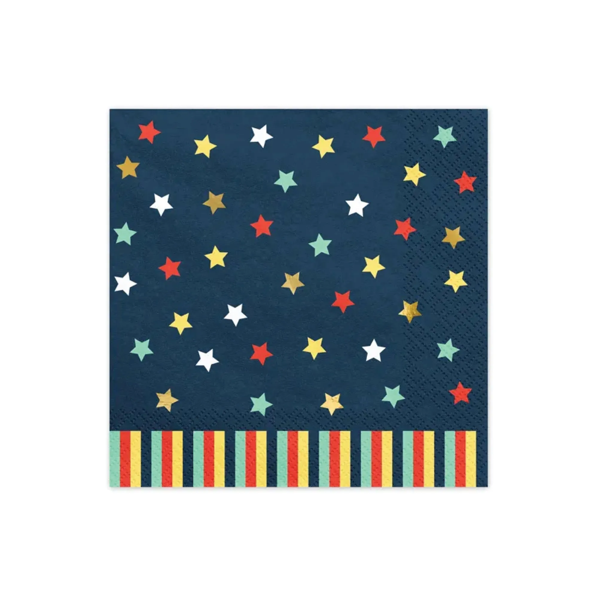 Multicolor Stars Lunch Napkins 12ct