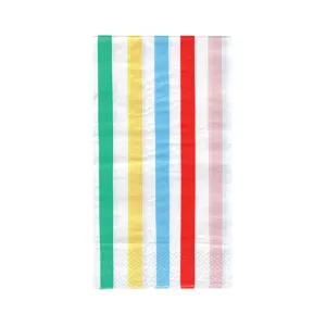 Multicolored Striped Paper Guest Towels 16ct