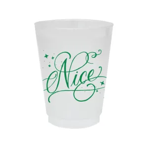 Nice Christmas Frosted Plastic Cups 8ct