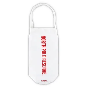 North Pole Reserve Canvas Wine Bottle Bag 1ct