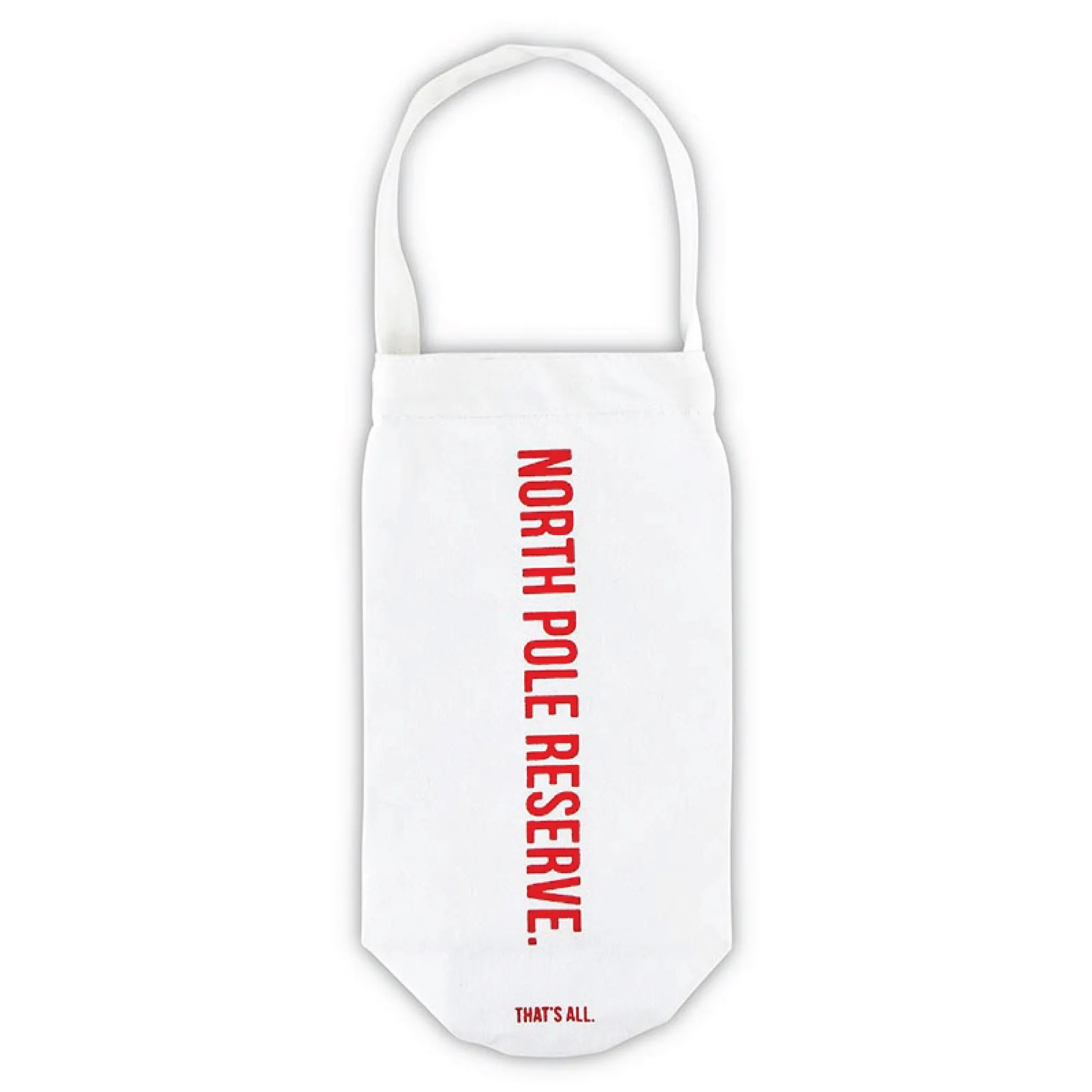 North Pole Reserve Canvas Wine Bottle Bag 1ct