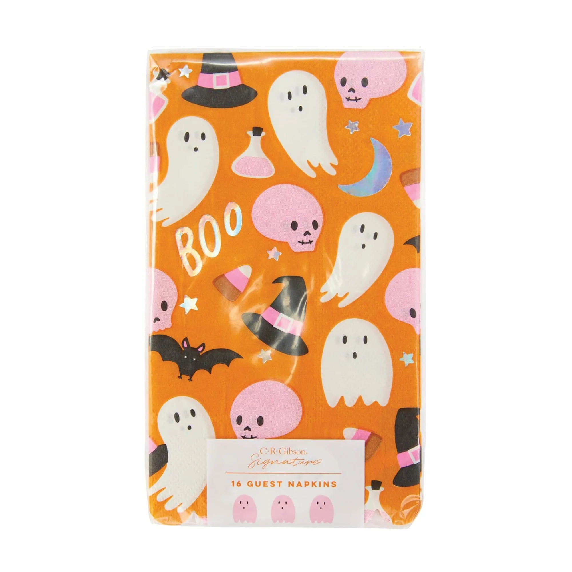 Orange Halloween Icon Paper Guest Towels 16ct
