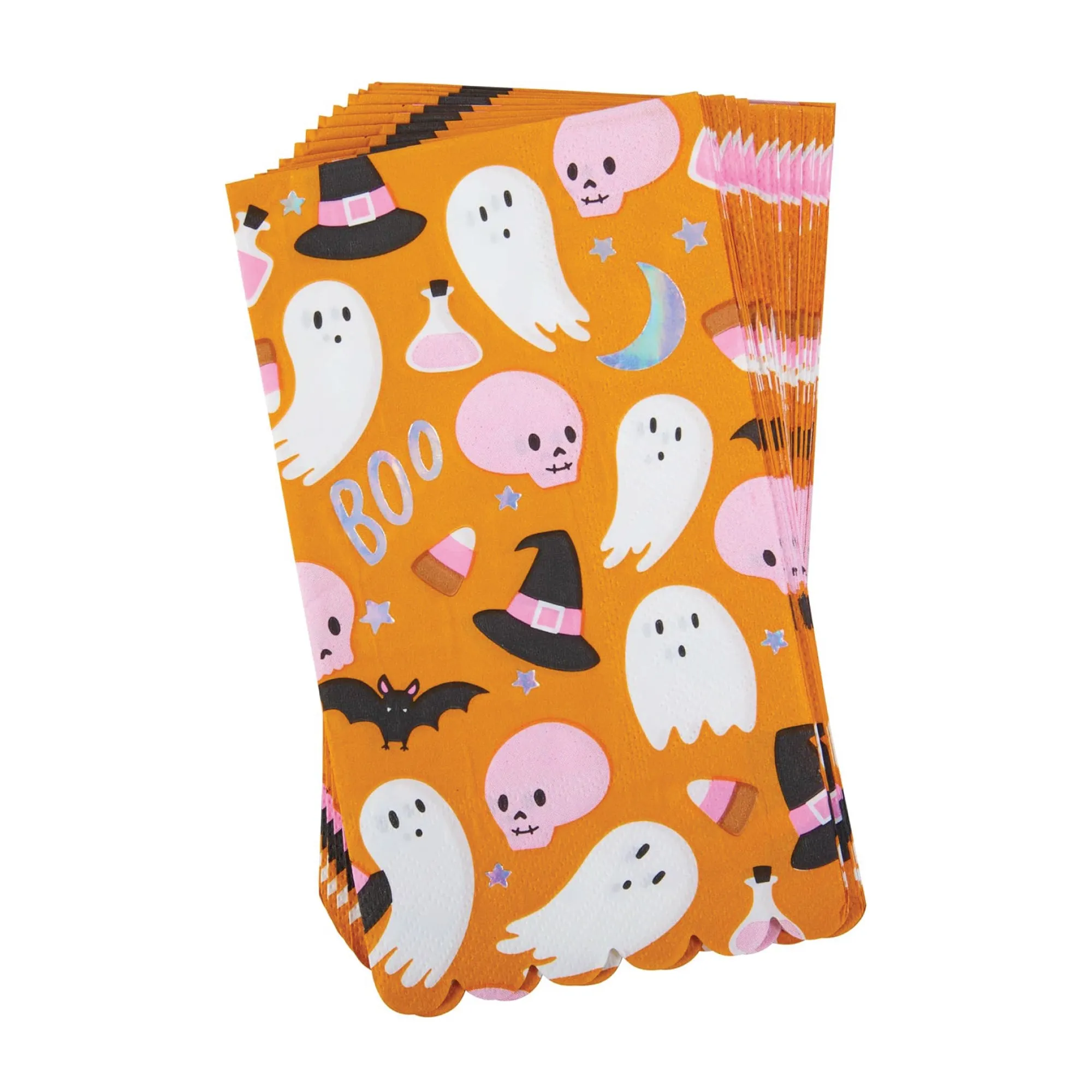 Orange Halloween Icon Paper Guest Towels 16ct