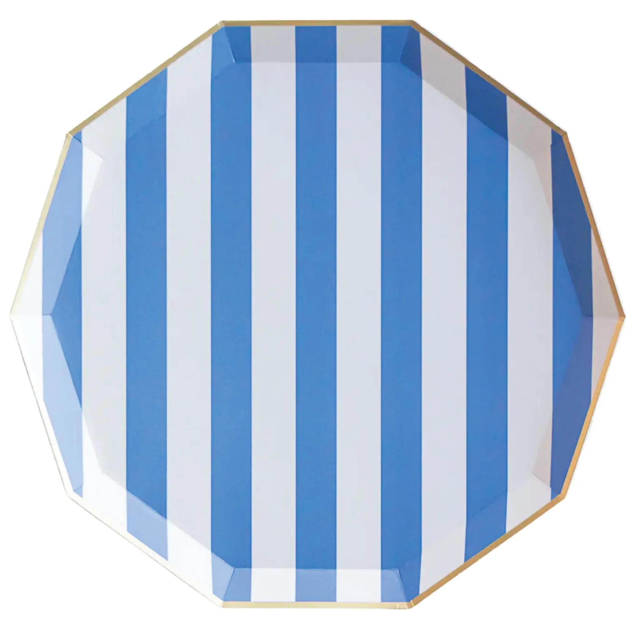 Palisades Blue Cabana Striped Dinner Plates 8ct