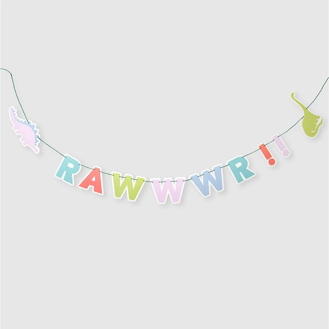 Pastel Dinosaur Party Banner