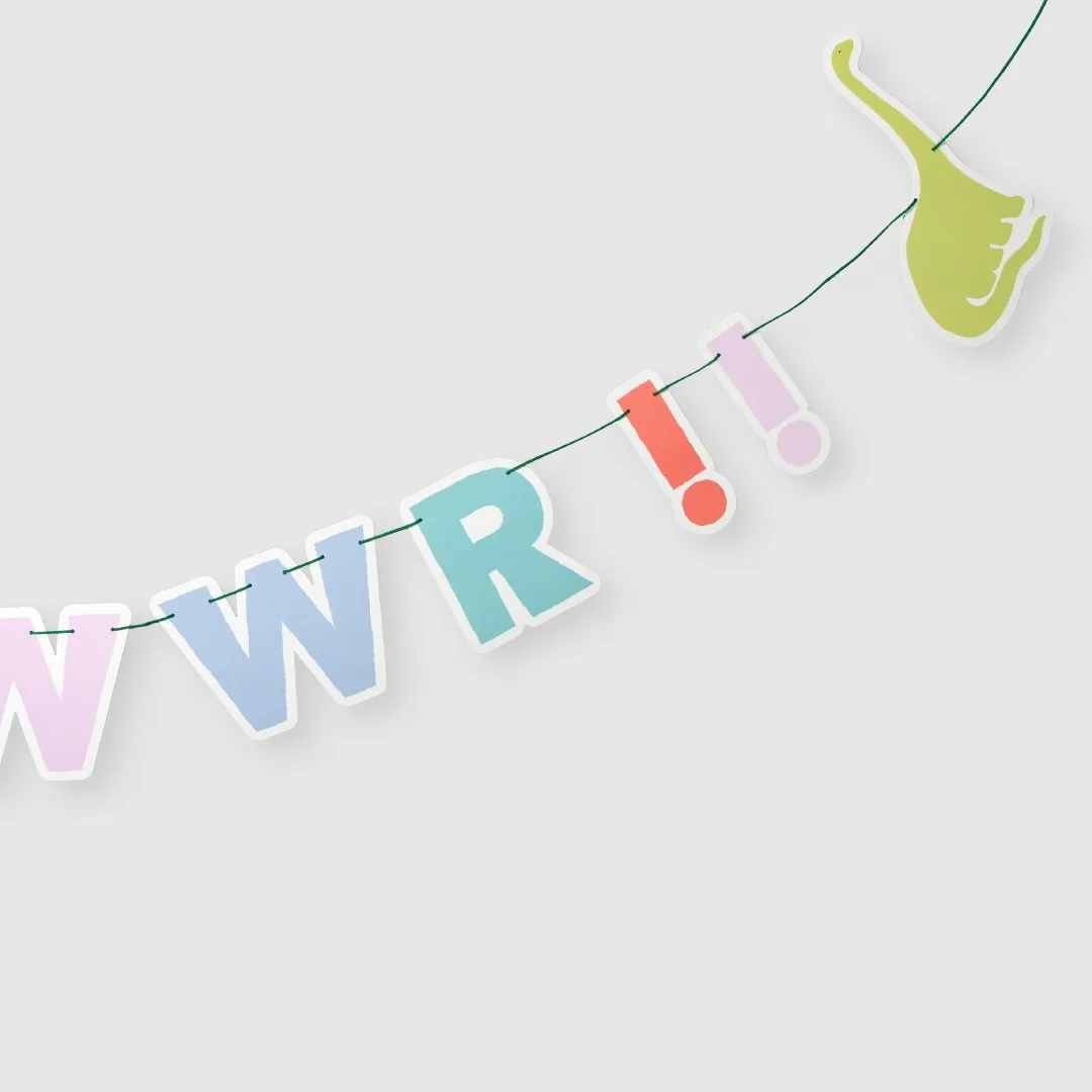 Pastel Dinosaur Party Banner