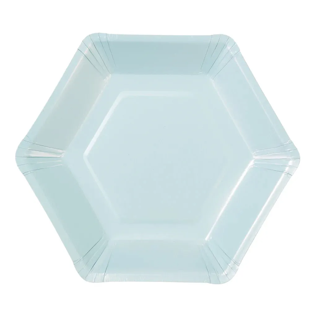 Pastel Hexagonal Dessert Plates 12ct