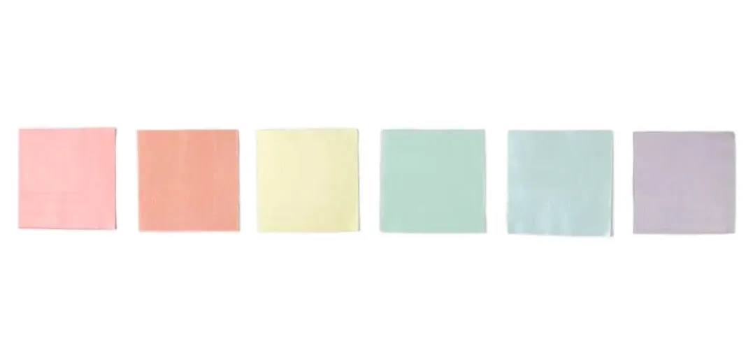 Pastel Multicolored Lunch Napkins 20ct