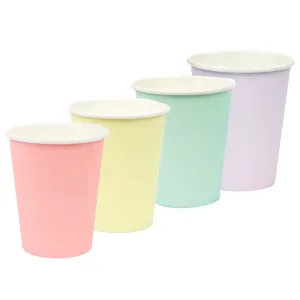 Pastel Multicolored Paper Cups 8ct