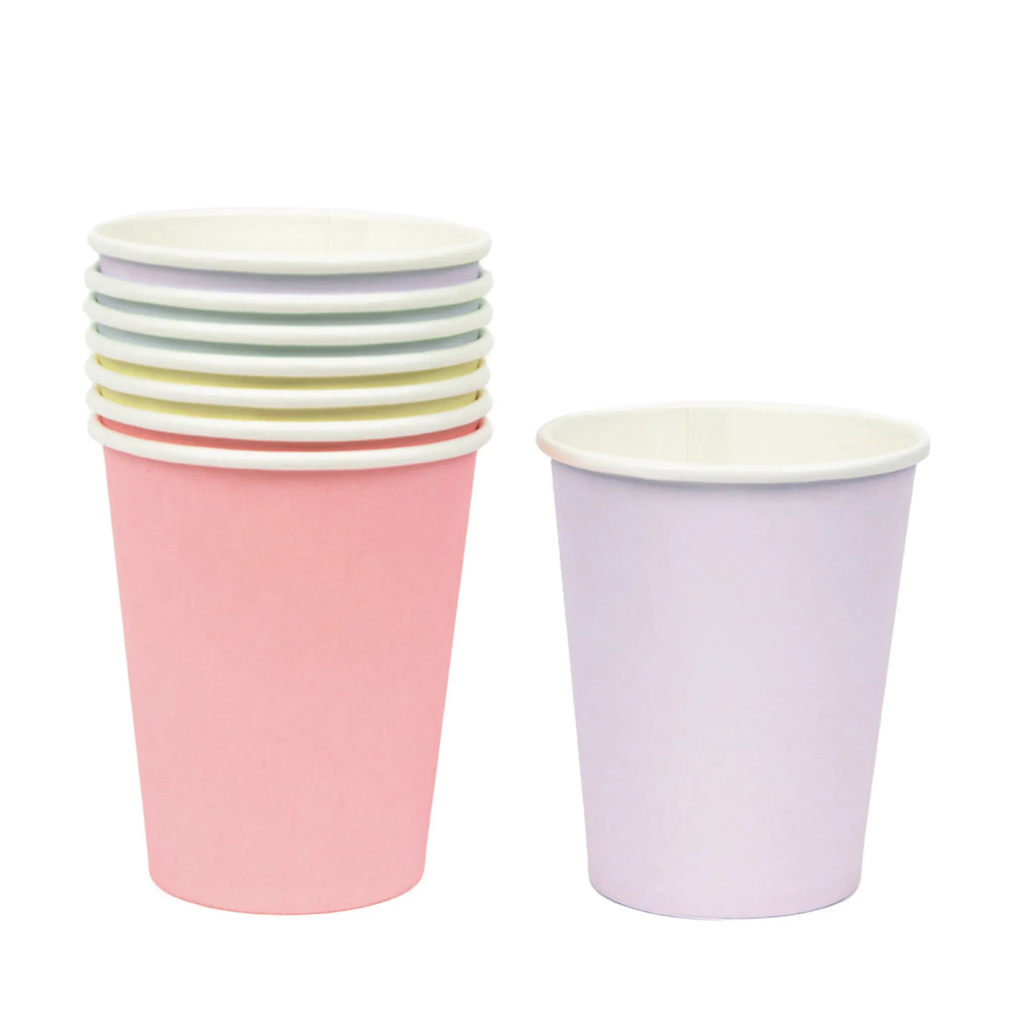 Pastel Multicolored Paper Cups 8ct