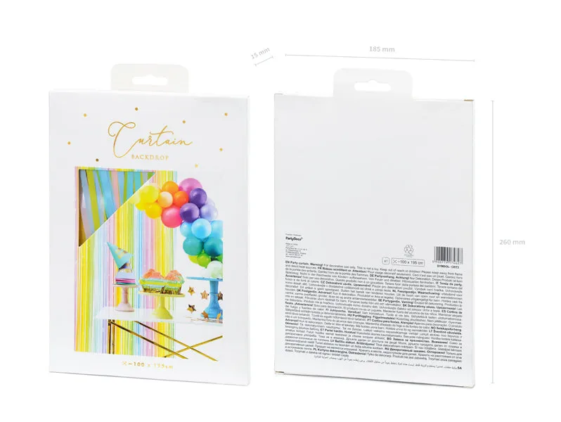 Pastel Rainbow Fringe Curtain