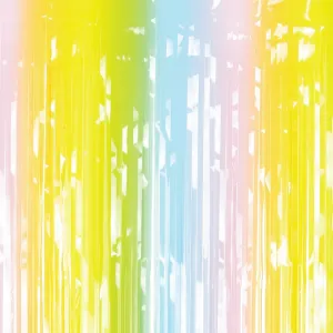 Pastel Rainbow Fringe Curtain