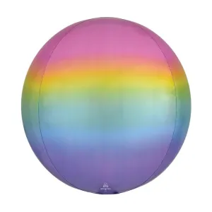Pastel Rainbow Ombre Orbz Balloon 15in