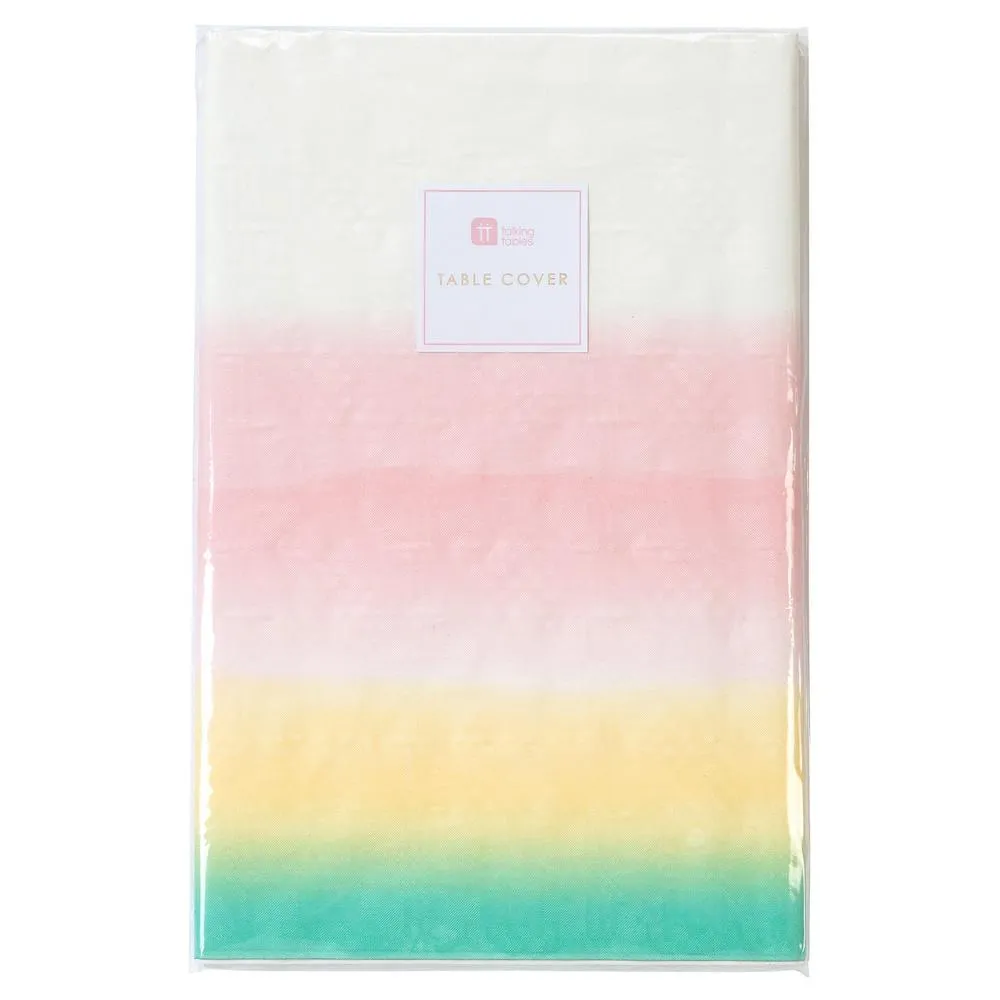 Pastel Rainbow Paper Table Cover