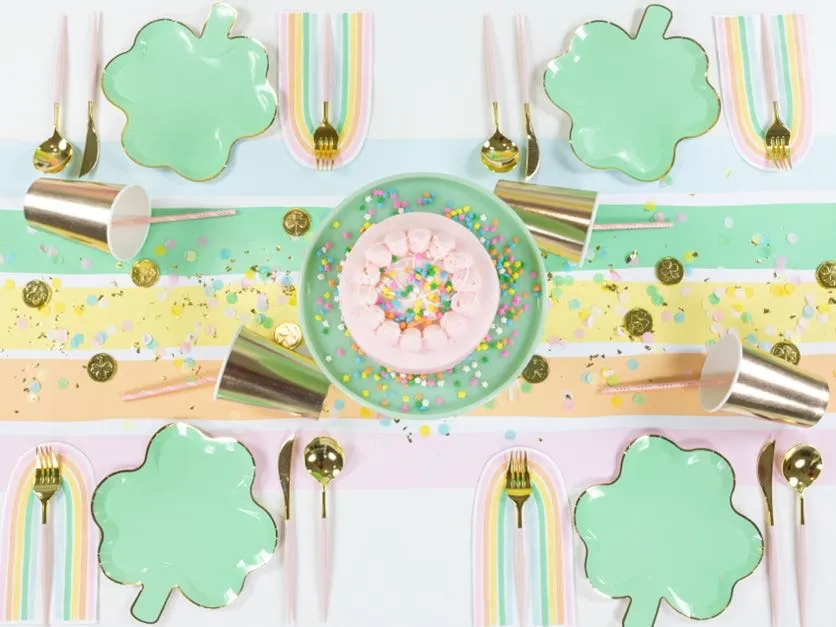 Pastel Rainbow Paper Table Runner 10ft