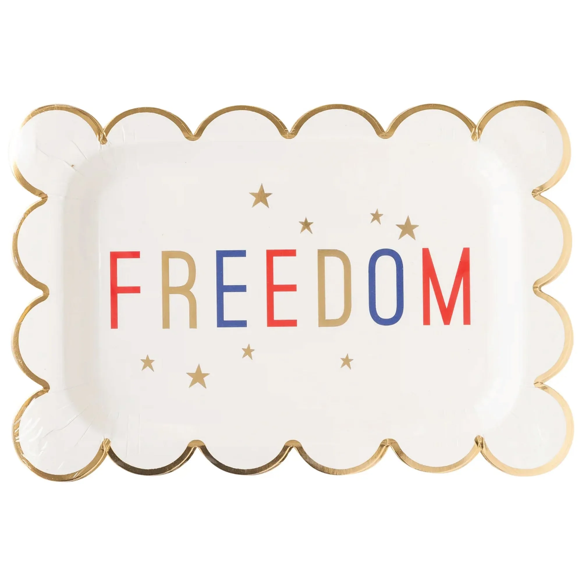 Patriotic Freedom Rectangle Lunch Plates 8ct