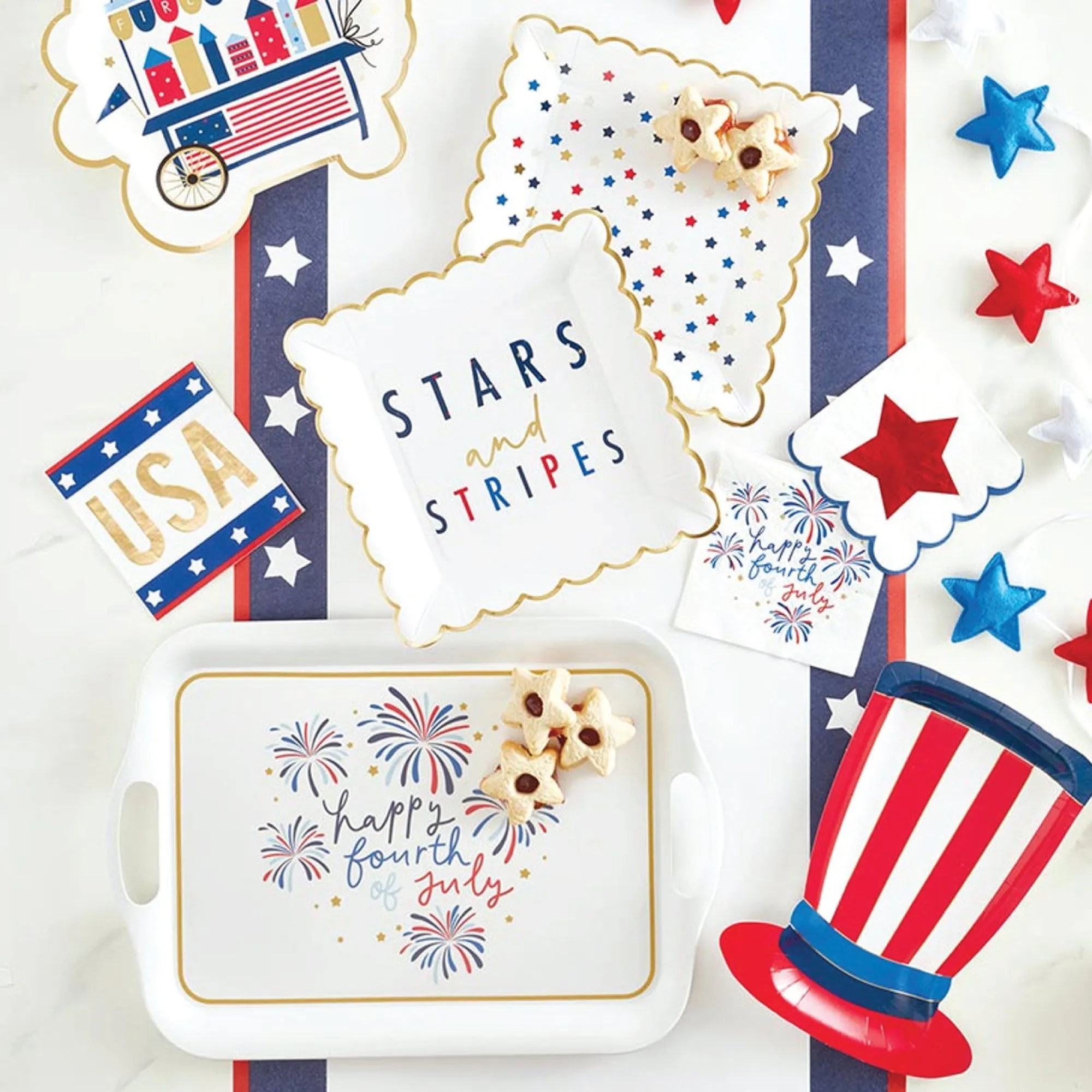 Patriotic Paper Table Runner 25ft