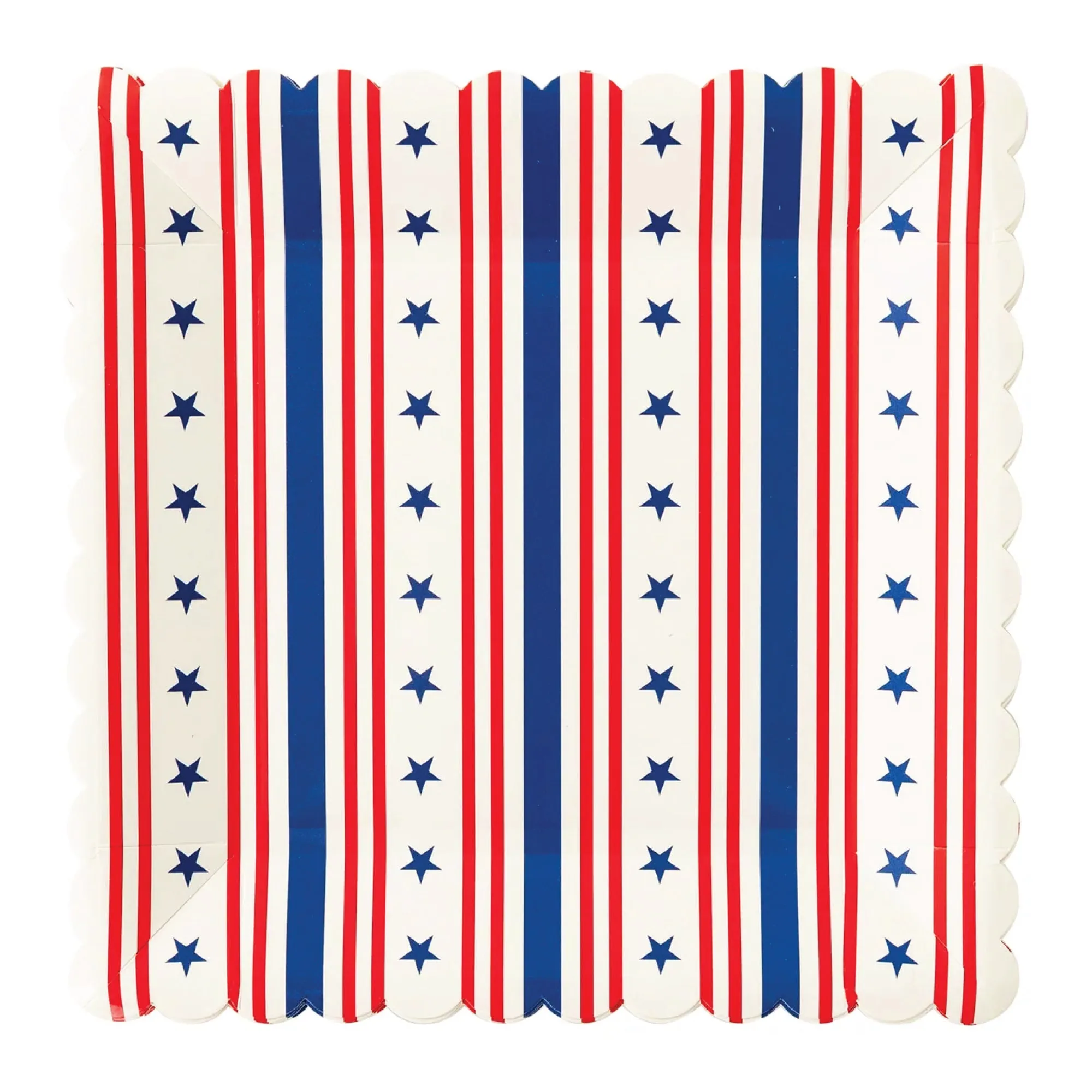 Patriotic Stars & Stripes Square Lunch Plates 8ct