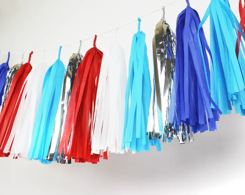 Patriotic Tissue Tassel Garland Kit
