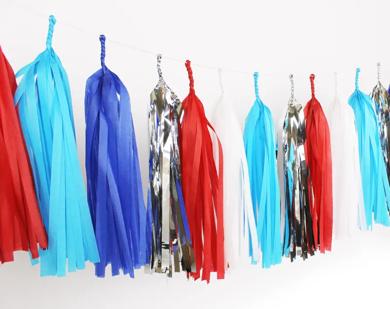 Patriotic Tissue Tassel Garland Kit