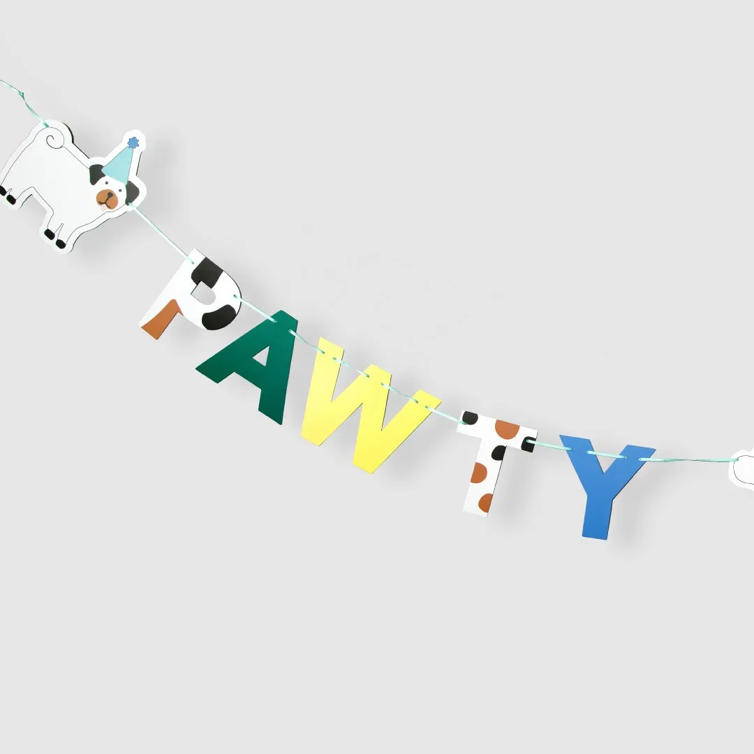 Pawty Time Dog Banner