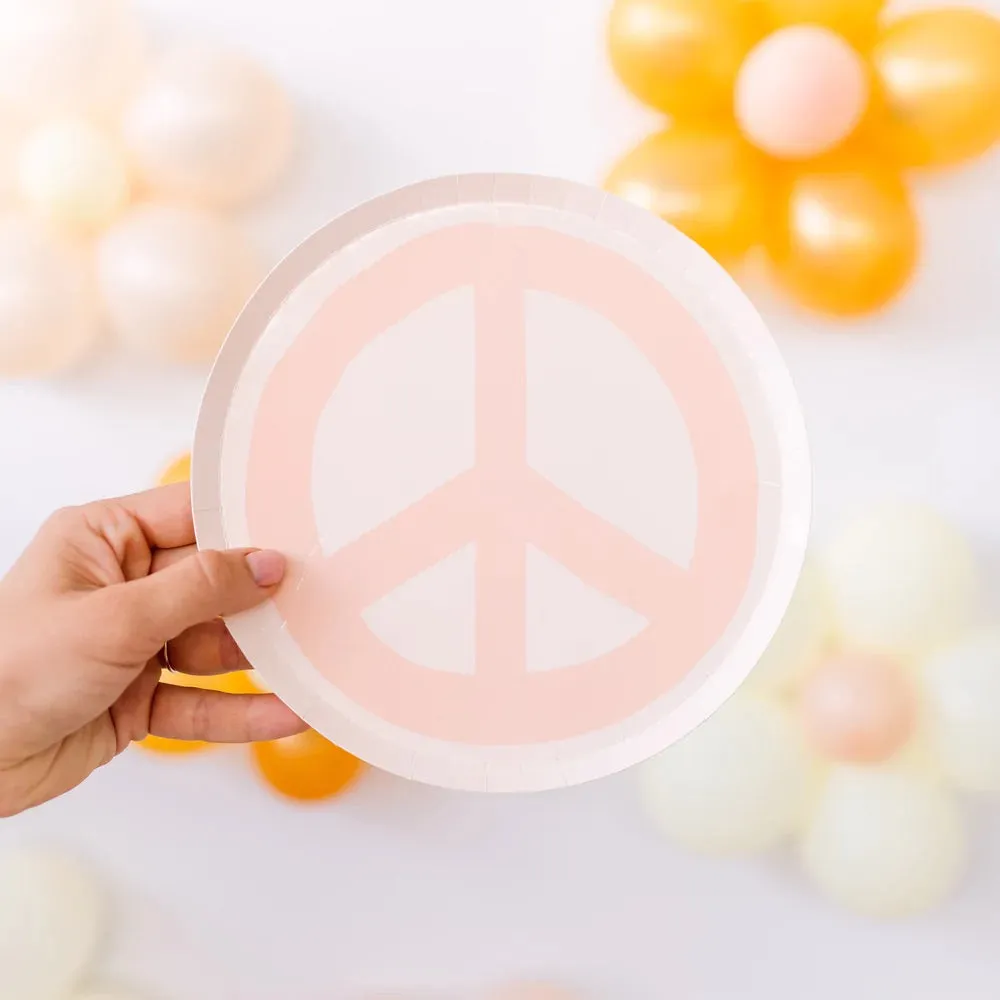 Peace and Love Dessert Plates 8ct