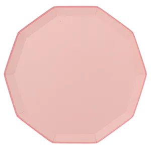 Petal Pink Decagonal Dinner Plates 8ct
