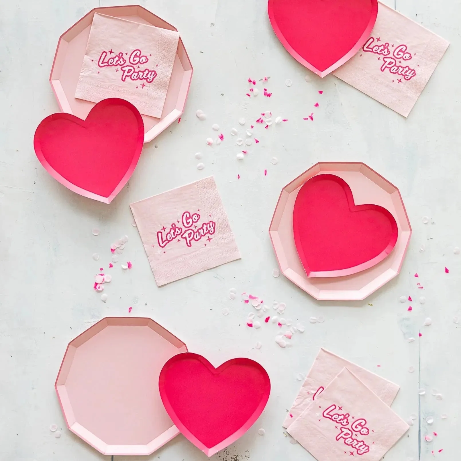 Petal Pink Decagonal Dinner Plates 8ct