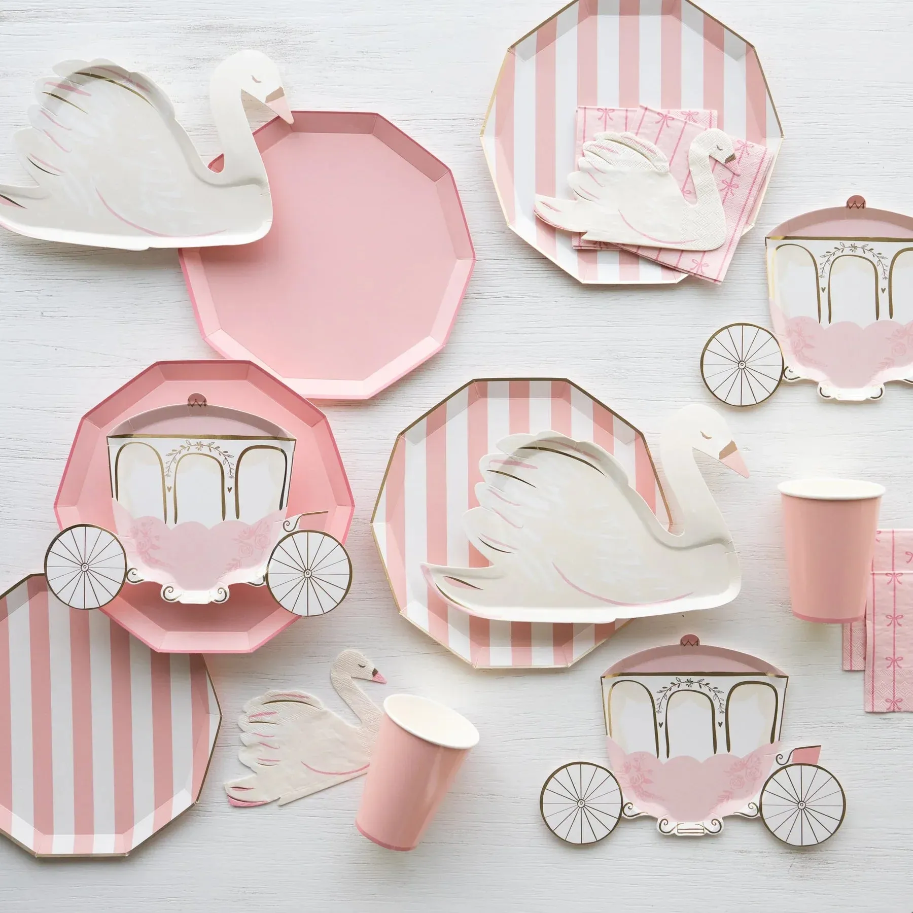 Petal Pink Decagonal Dinner Plates 8ct