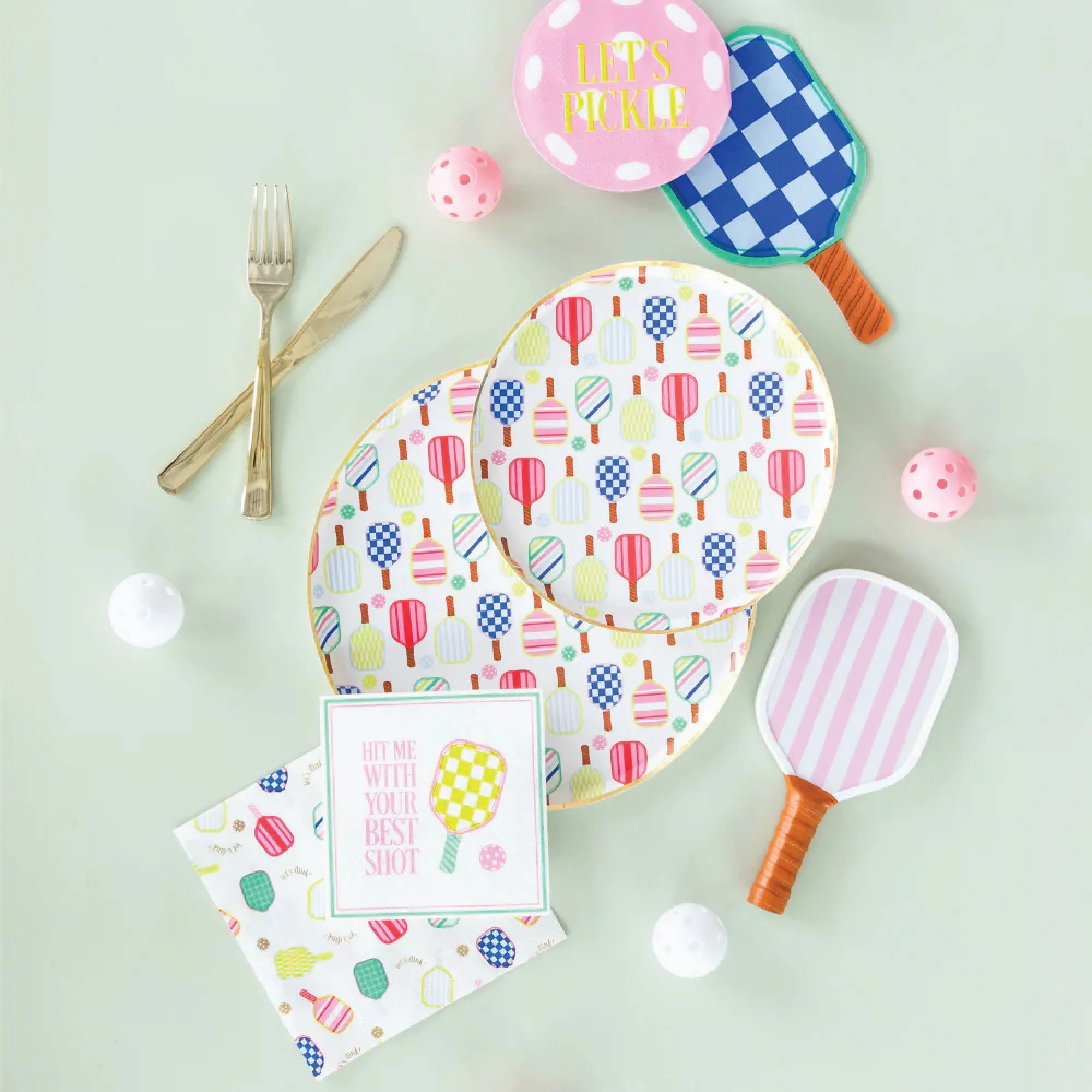 Pickleball Paddle Paper Guest Napkin Set 16ct