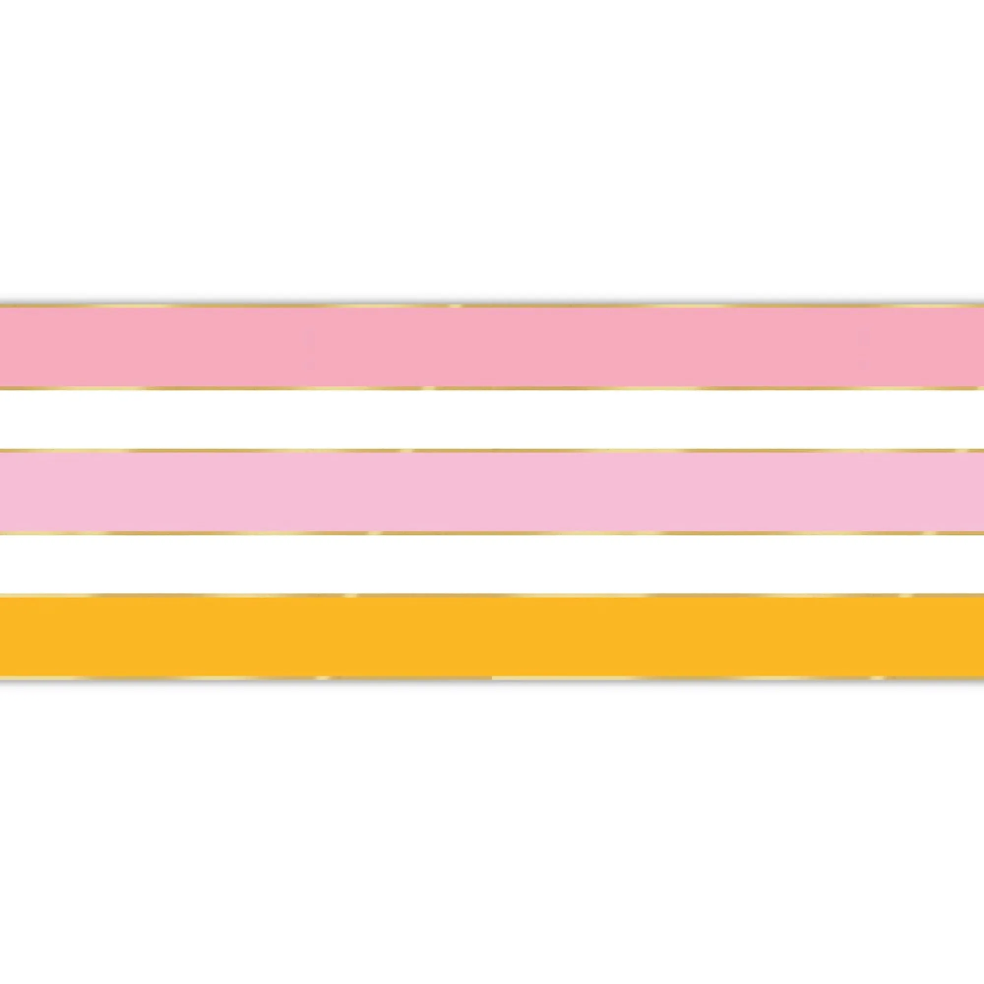 Pink & Orange Cabana Stripes Paper Table Runner 25ft