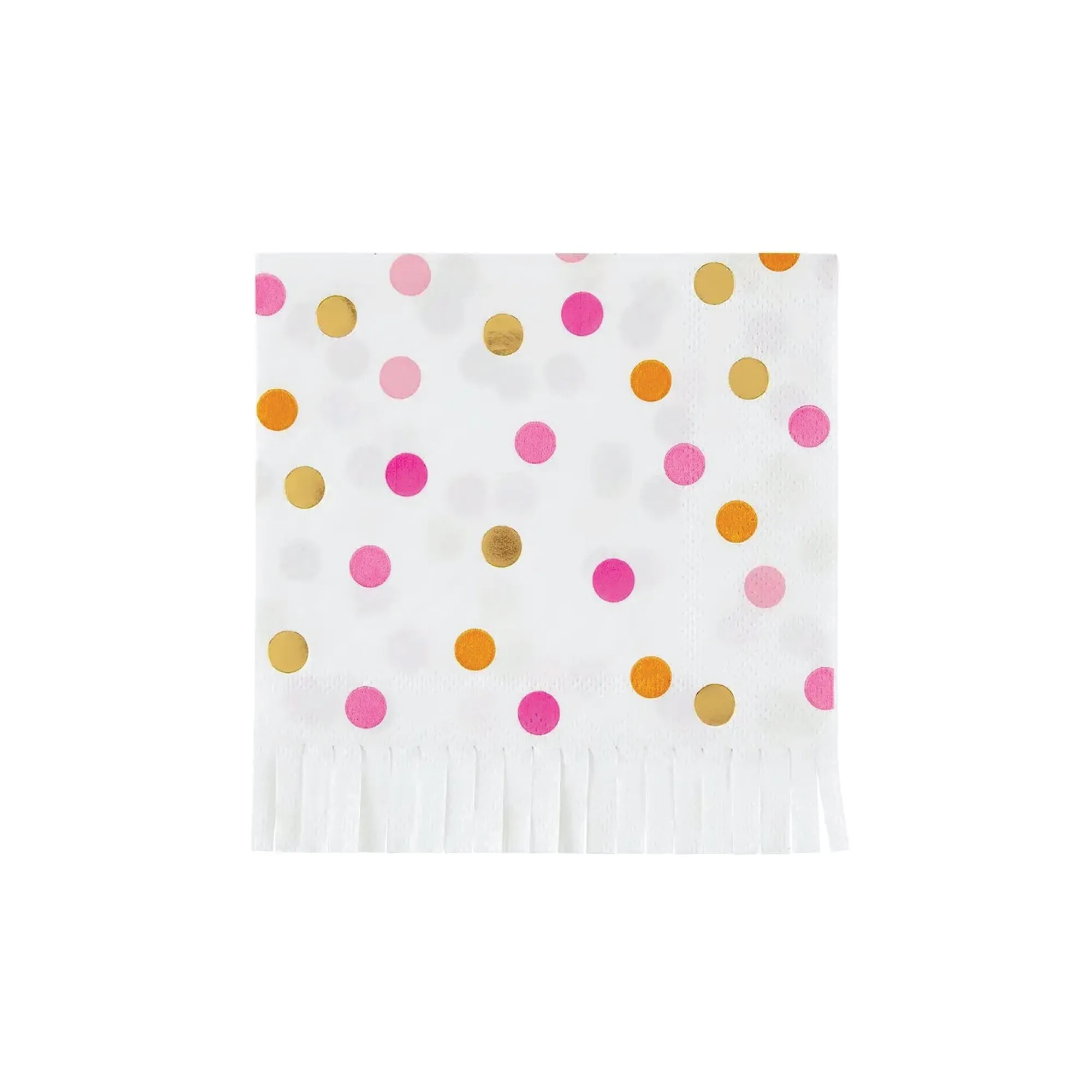 Pink & Orange Confetti Dessert Napkins 20ct