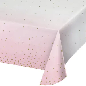 Pink and Gold Paper Table Cover
