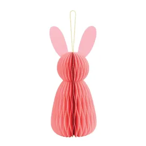 Pink Bunny Honeycomb Decoration 12in