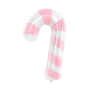 Pink Candy Cane Foil Balloon 32