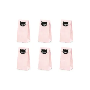 Pink Cat Treat Bags 6ct