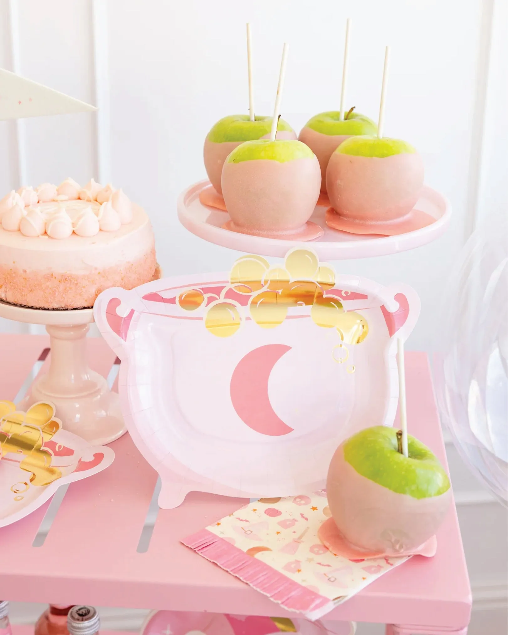 Pink Cauldron Lunch Plates 8ct
