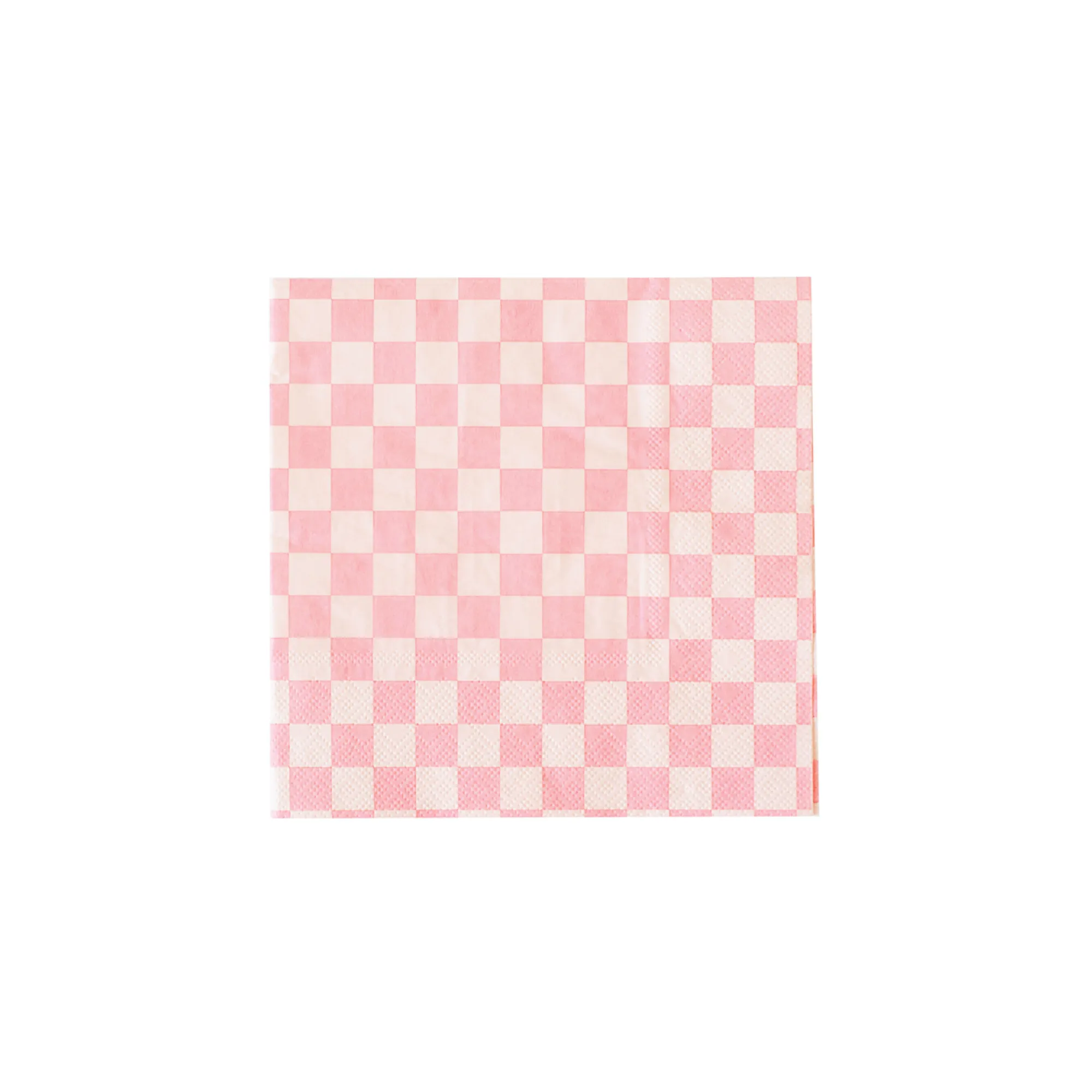 Pink Checkered Dessert Napkins 20ct