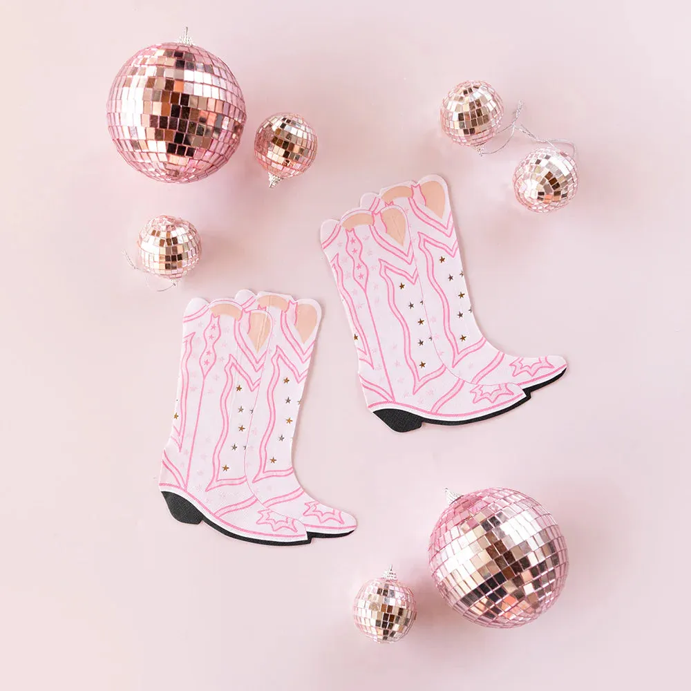 Pink Cowgirl Boots Lunch Napkins 16ct
