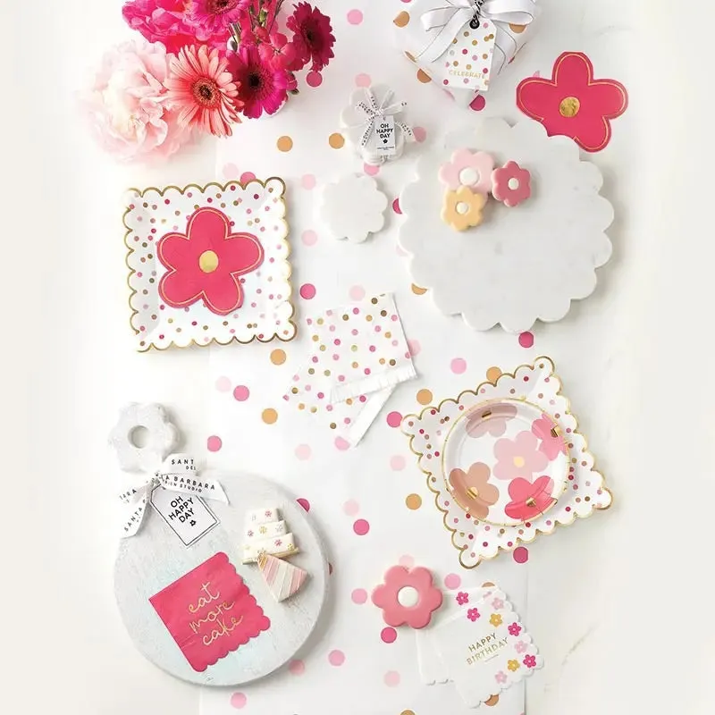 Pink Daisy Dessert Napkins 20ct