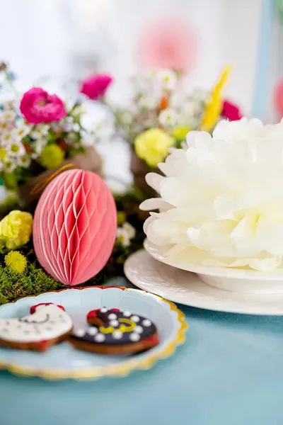 Pink Egg Honeycomb Decoration 4.75in