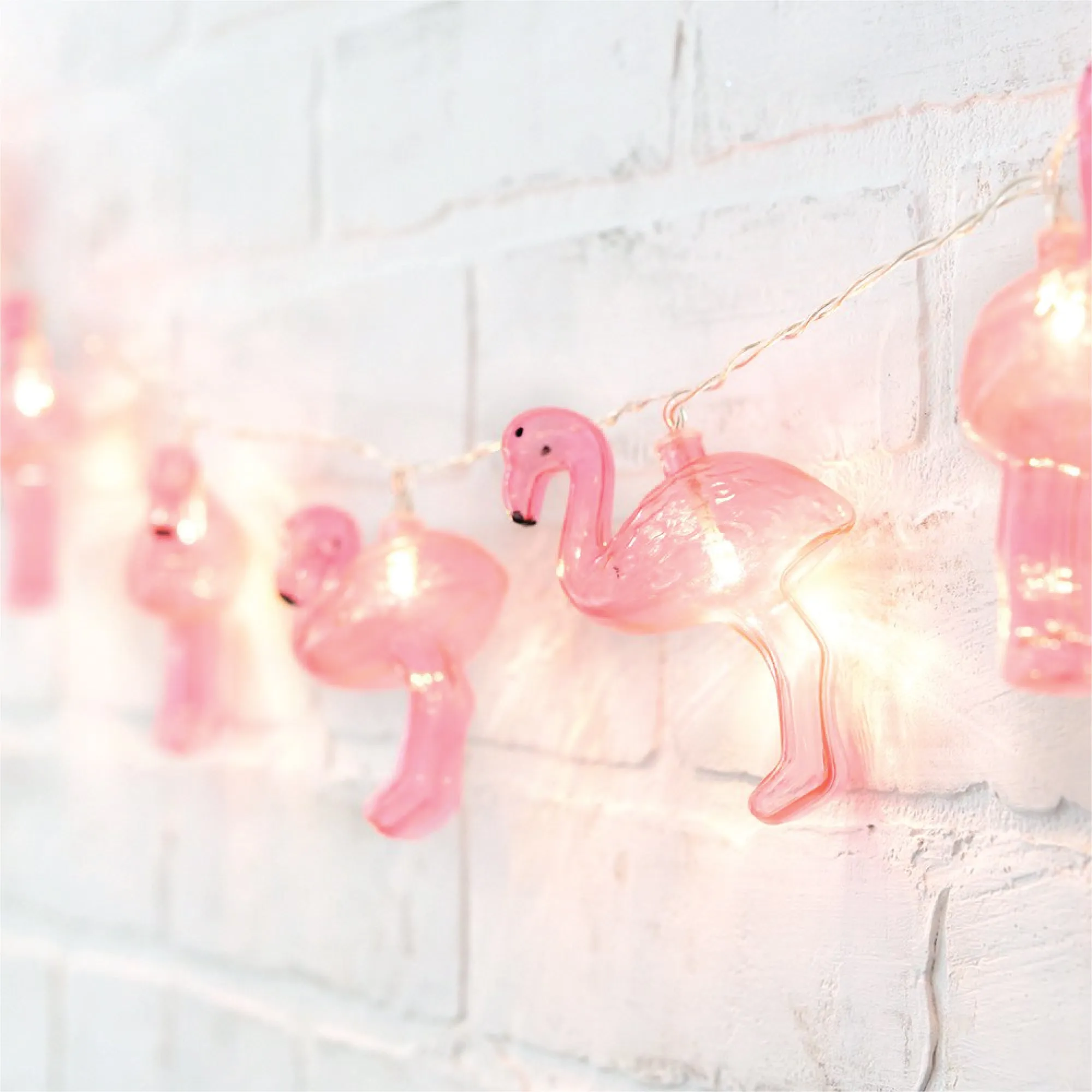 Pink Flamingo LED String Lights 6ft