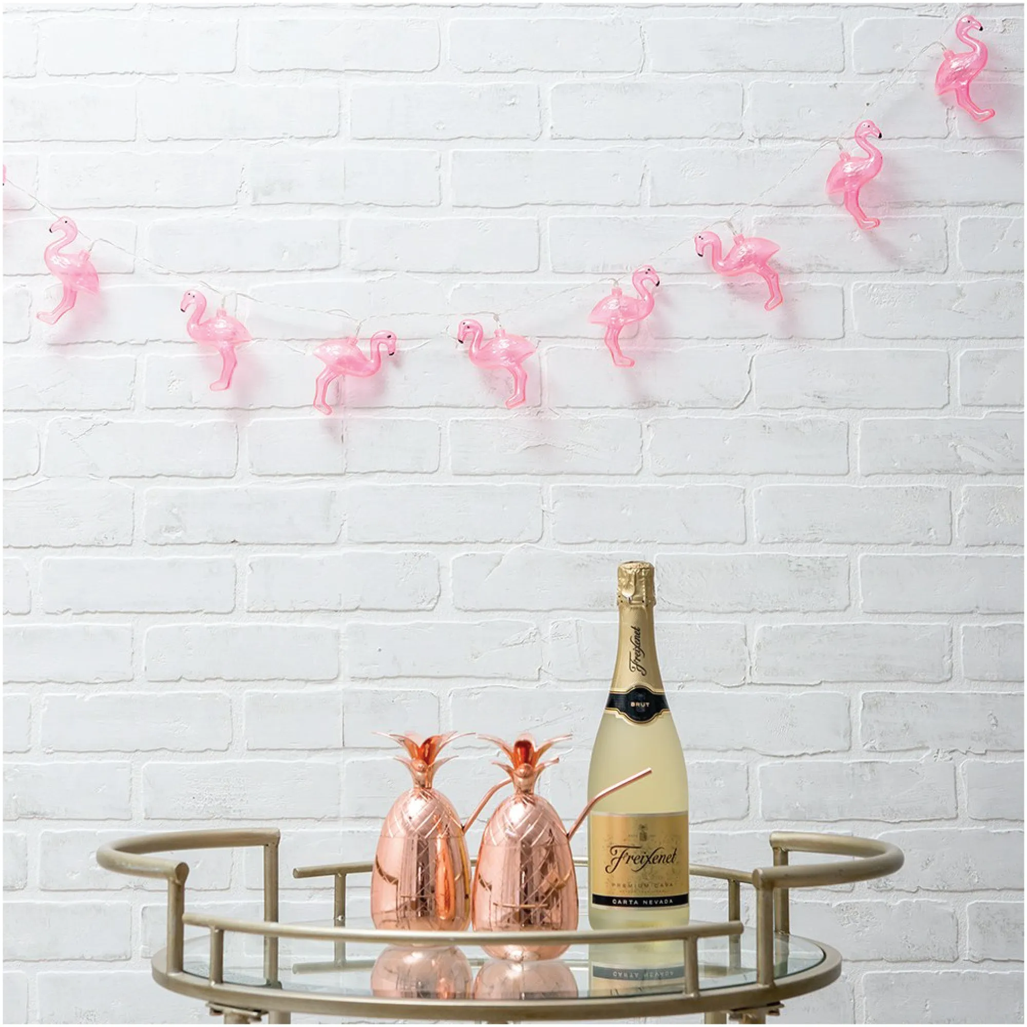 Pink Flamingo LED String Lights 6ft
