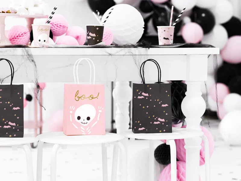 Pink Halloween Boo Favor Bags 6ct