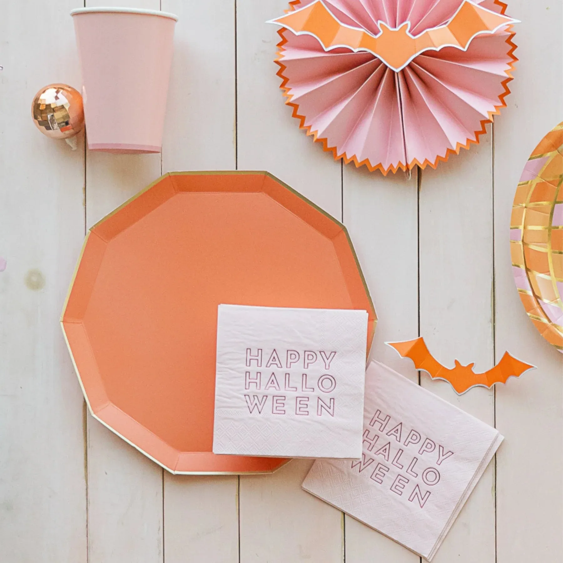 Pink Happy Halloween Dessert Napkins 20ct