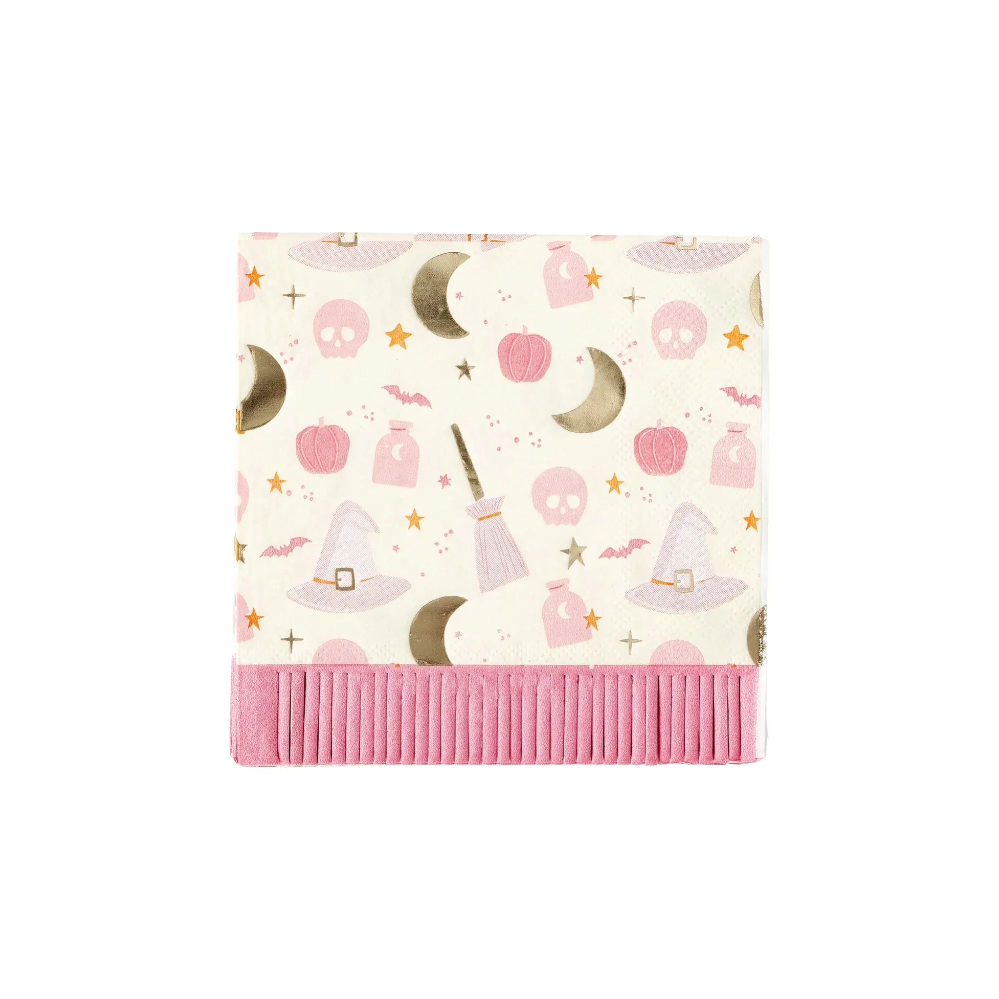 Pink Hocus Pocus Fringe Dessert Napkins 18ct